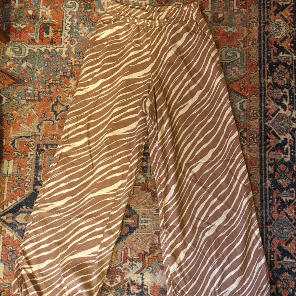 Target A New Day animal print Wide Leg Pants with drawstring waist